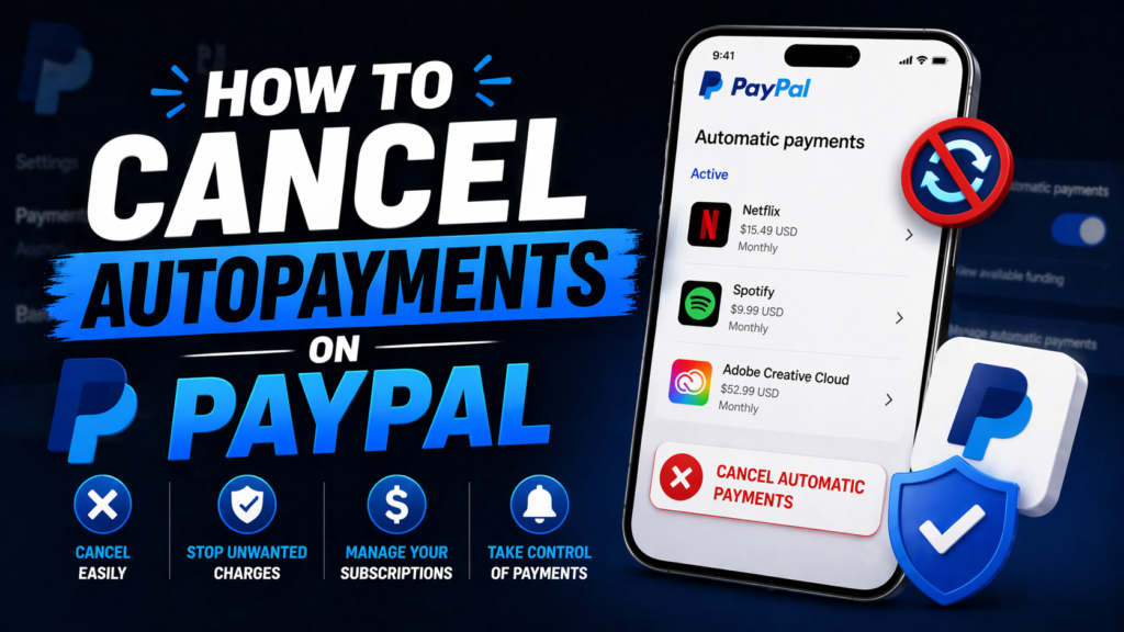 Cách hủy thanh toán tự động trên Paypal