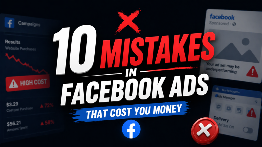 10 common mistakes to avoid when advertising on Facebook.