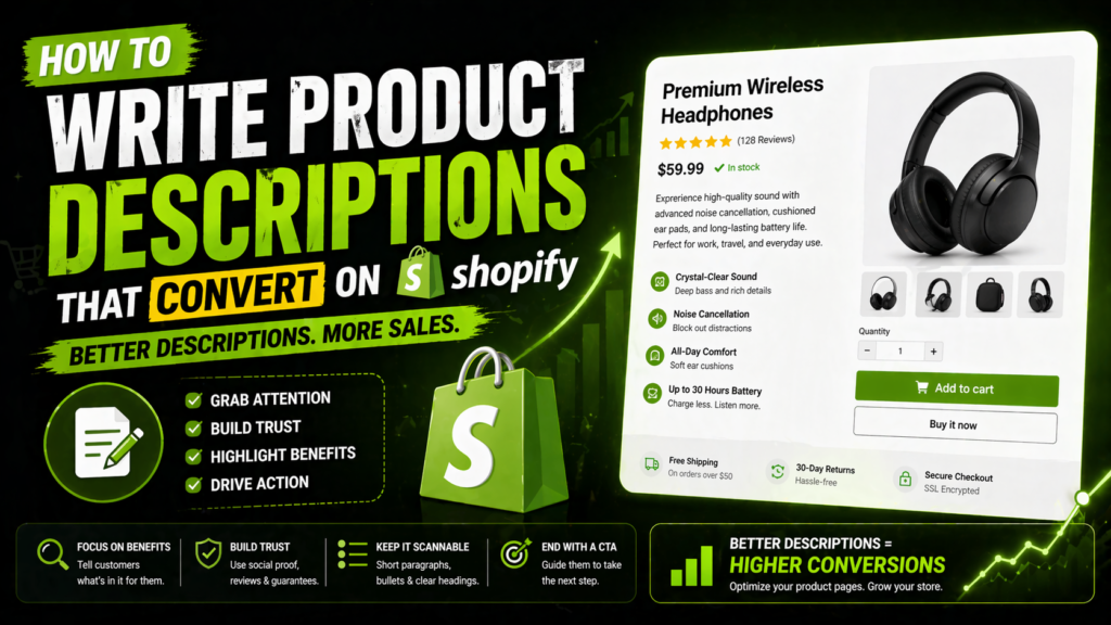 How to write product descriptions that increase conversion rates on Shopify