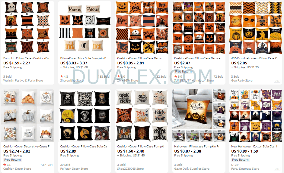 Halloween pillow covers niche dropshipping