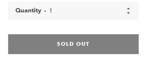 sold out button