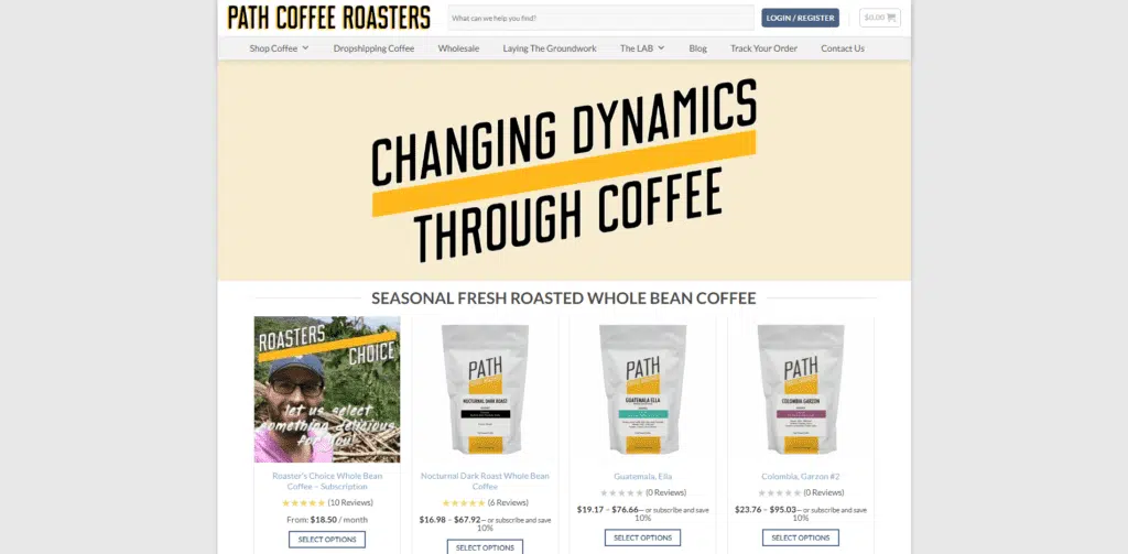 path coffee roasters shopshipping