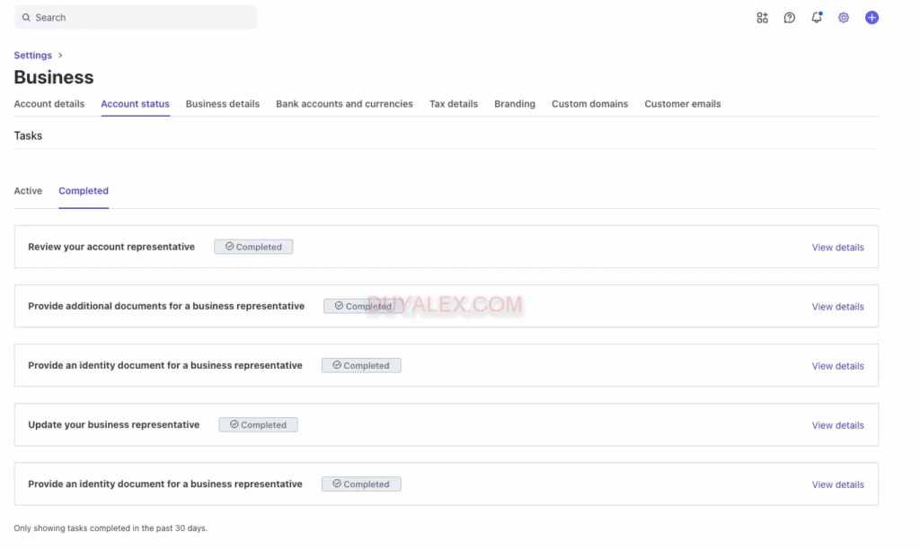 Tài khoản Stripe đã được kích hoạt thành công.