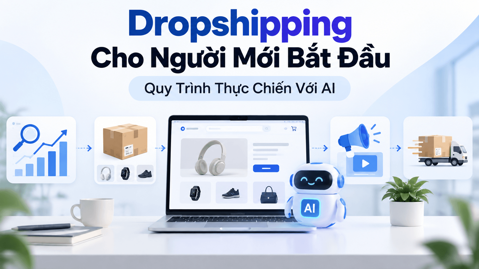 Dropshipping Cho Người Mới Bắt Đầu: Quy Trình Thực Chiến Với AI