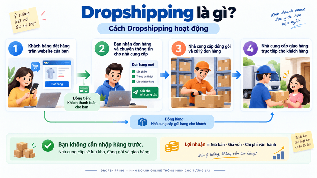 Quy trình Dropshipping cho người mới bắt đầu năm 2026