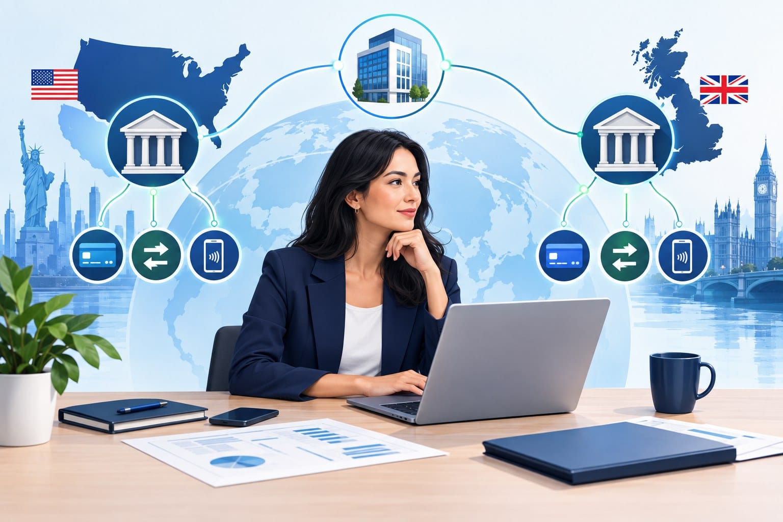 Banking và payment cho doanh nghiệp Mỹ và Anh