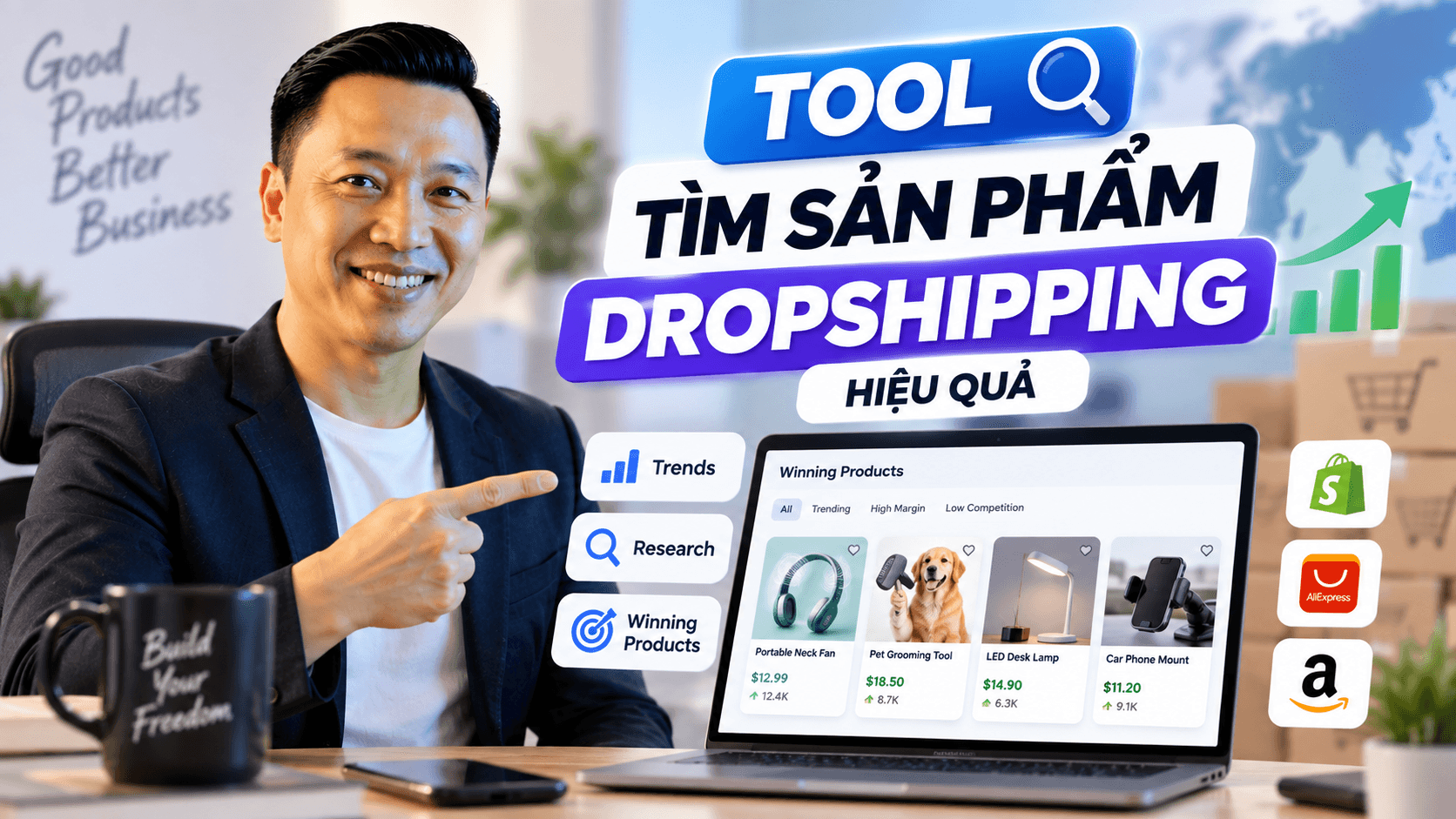 Tool Tìm Sản Phẩm Dropshipping Hiệu Quả – Quét Winning Product Tự Động